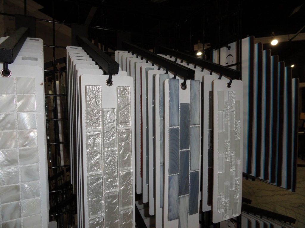 Showroom tile sample display racks