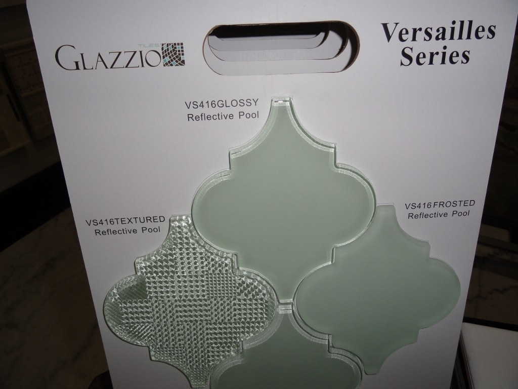 Glazzio Versailles Series — Reflective Pool tile samples
